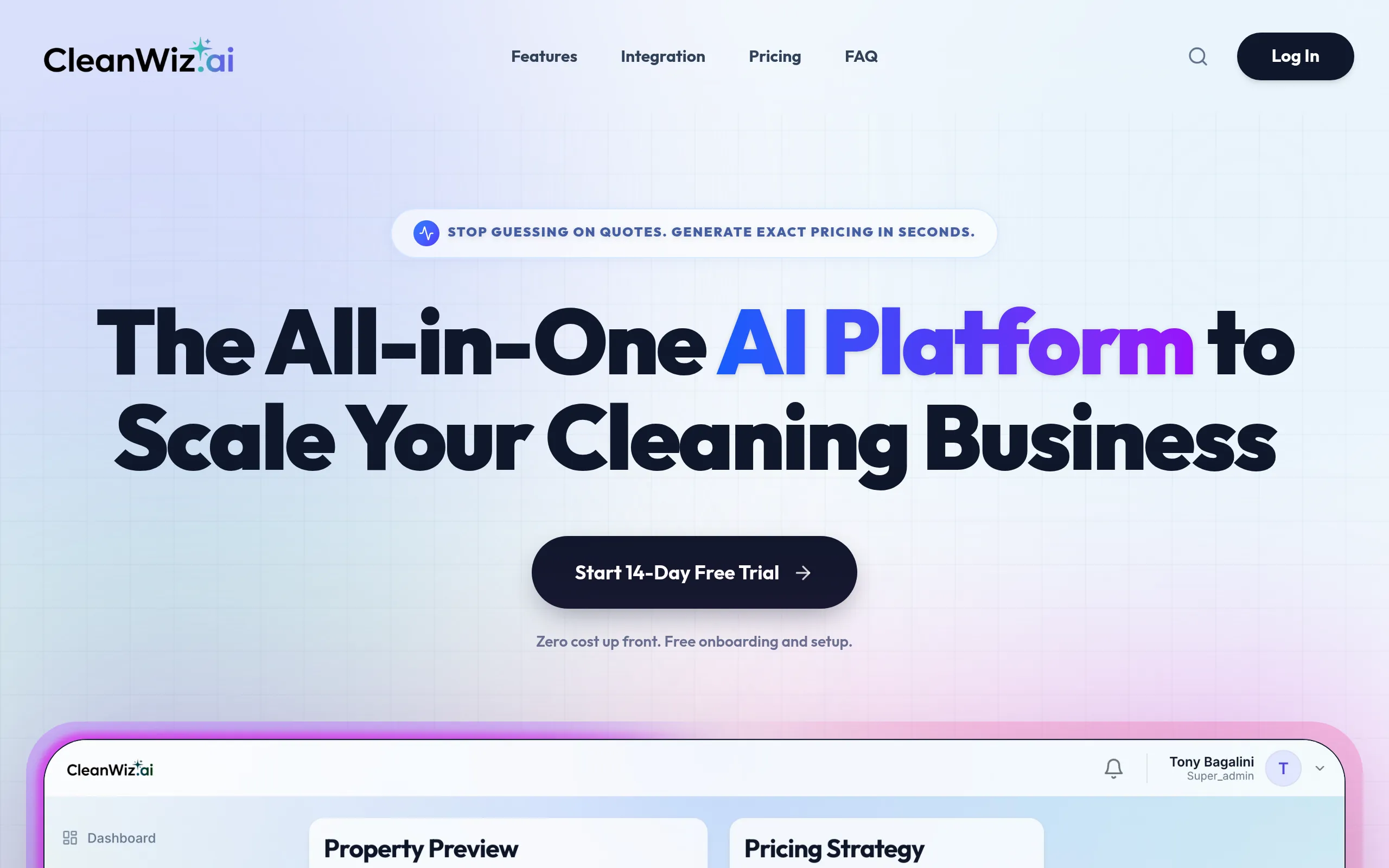 CleanWiz.ai Website Showcase