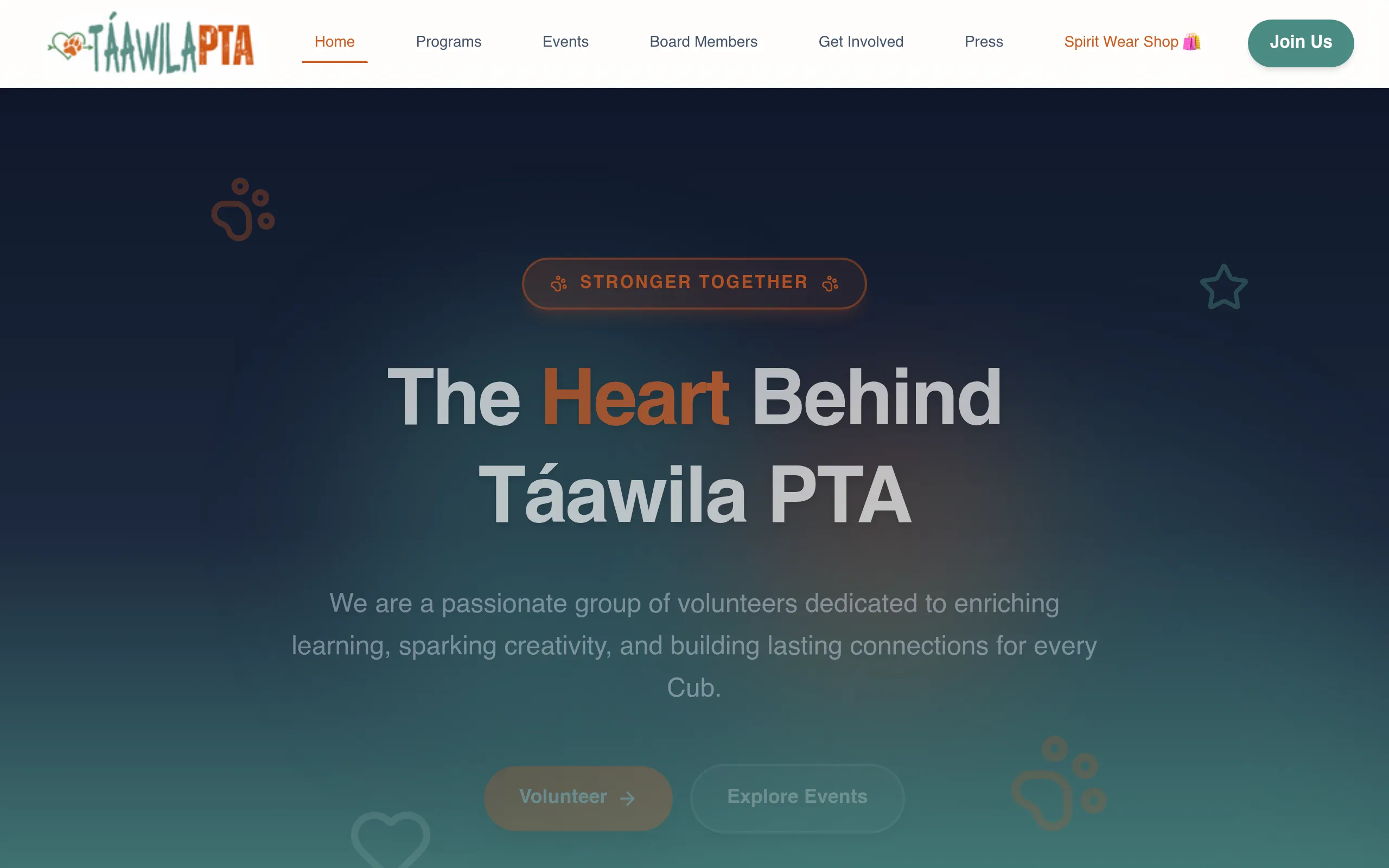 Táawila PTA Website Showcase
